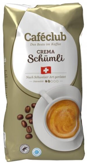 Caféclub Crema Schümli Coffee Beans (8 x 1 Kilo)