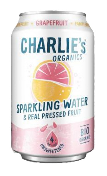 Charlie's Organic Sparkling Water Grapefruit (12 x 0,33 Liter blik NL) Kopen
