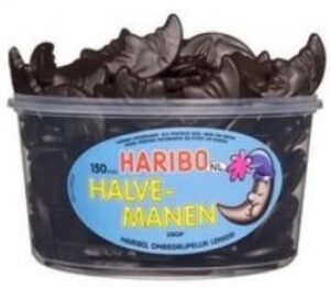 Haribo Licorice Moons Silo (1.350Gr.)