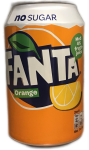 Fanta No Sugar Orange (24 x 0,33 Liter cans DK) Zero Kopen