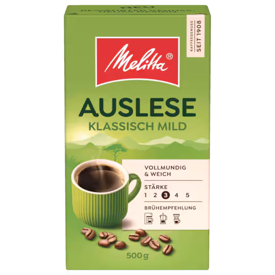 Melitta Auslese Klassisch Mild Filter Coffee (12 x 500 gr.)