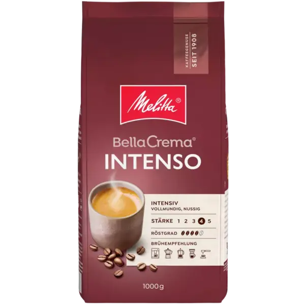 Melitta Bella Crema Intenso Kaffeebohnen (8 x 1 Kilo)