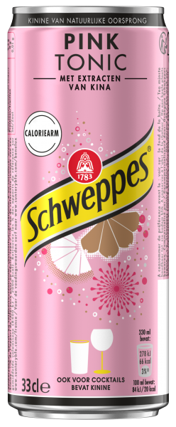 Schweppes Pink Tonic (24 x 0,33 Liter blik BE) Kopen