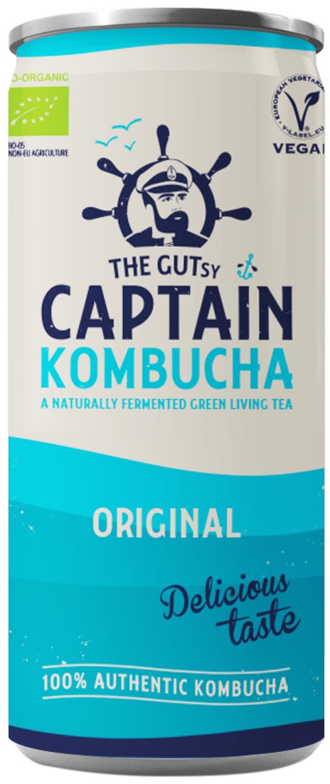 The Gutsy Captain Kombucha Original (12 x 0,25 Liter blik PT) Kopen