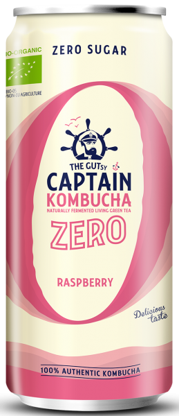 The Gutsy Captain Kombucha Raspberry Zero (12 x 0,25 Liter blik PT) Kopen