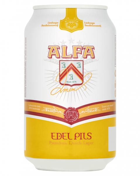 Alfa Bier Edel Pils (24 x 0,33 Liter blik) 5% Alcohol Kopen
