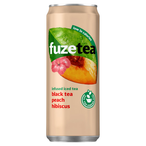 Fuze Tea Black Tea Peach Hibiscus (24 x 0,33 Liter blik NL) Kopen