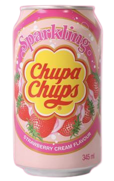 Chupa Chups Strawberry & Cream Flavour (24 x 0,345 Liter blik) Kopen