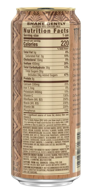 Java Monster Loca Moca Coffee + Energy USA Import (12 x 0,443 Liter blik)