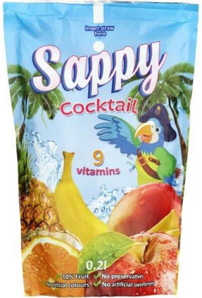 Sappy Cocktail 9 Vitamins drinkzakjes (20 x 0,2 Liter) Kopen