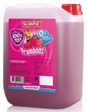 Slimpie Framboos 0% Suiker (5 Liter) jerrycan raspberry syrup no added sugar