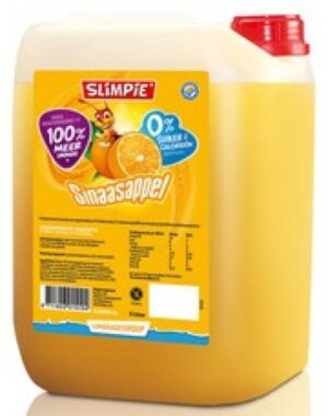 Slimpie Sinaasappel 0% Suiker (5 Liter) jerrycan orange syrup no added sugar