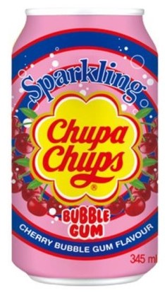 Chupa Chups Cherry Bubble Gum Flavour (24 x 0,345 Liter blik) Kopen