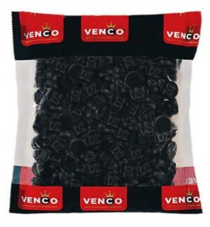 Venco Dubbel Zoute Rondjes (1000 Gr.) Extra Salty Licorice
