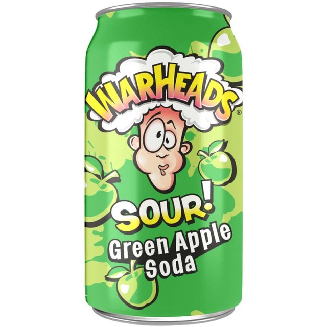 Warheads USA Green Apple Sour Soda (12 x 0,355 Liter blik) Kopen
