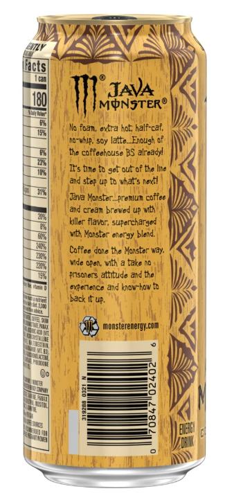 Java Monster Salted Caramel Coffee + Energy USA Import (12 x 0,443 Liter cans)