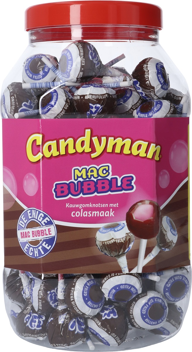 Candyman Mac Bubble Cola Kauwgumknotsen (100 St.) Kopen