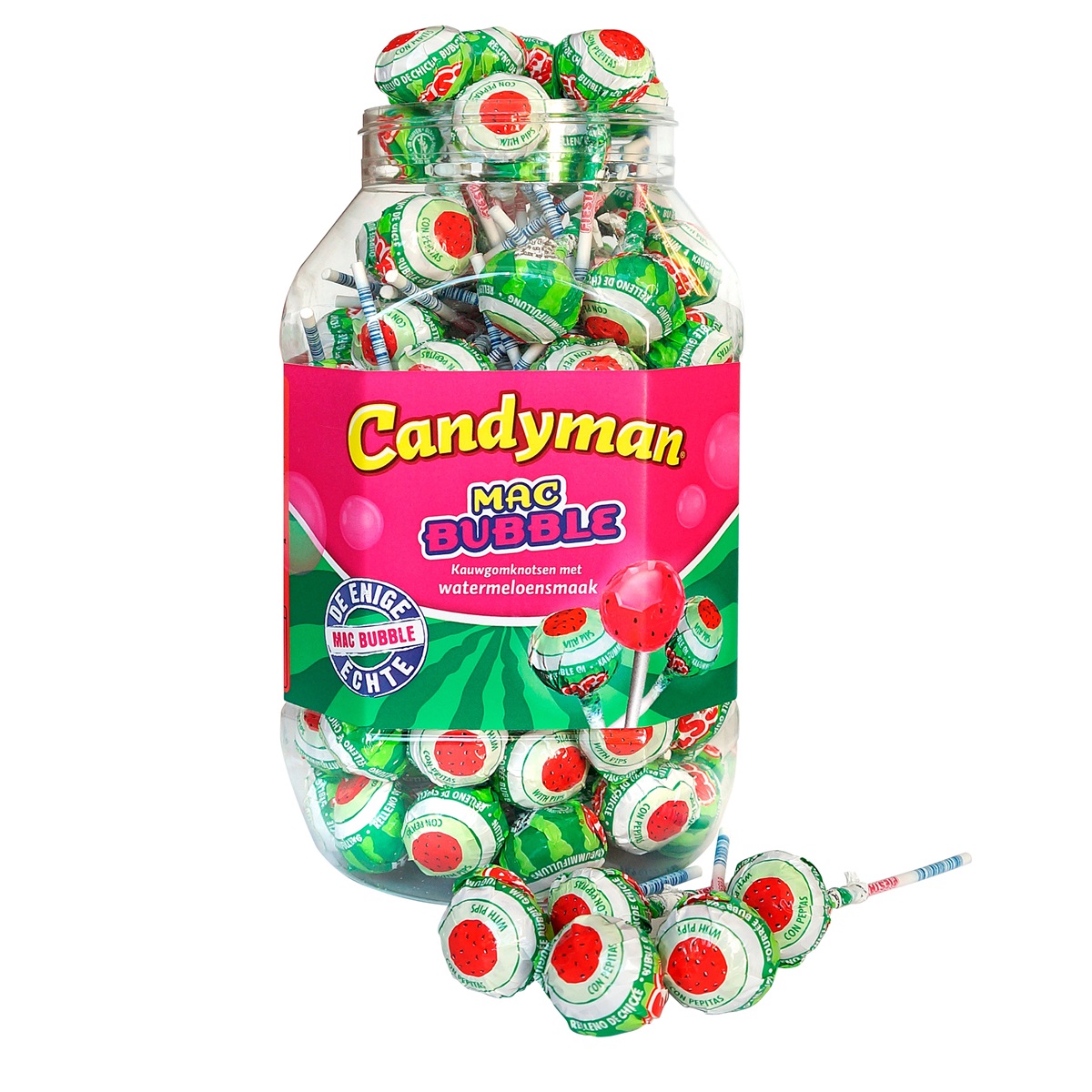 Candyman Mac Bubble Watermeloen Kauwgumknotsen (100 St.) Kopen