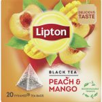Lipton Peach & Mango Black Tea Pyramidezakjes (20 theezakjes) Kopen