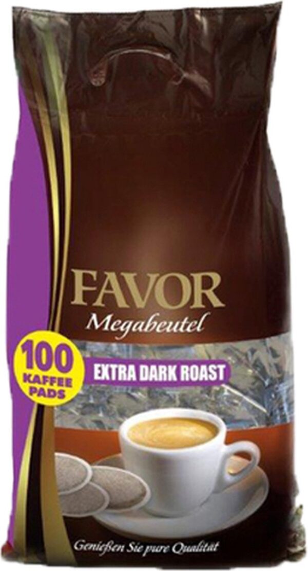 Favor Extra Dark Roast Kaffeepads (8 x 100 Stück)