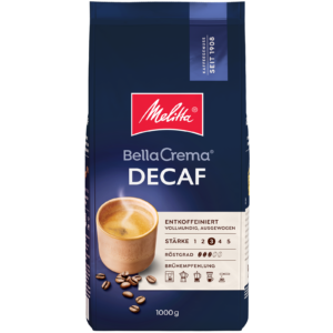 Melitta Bella Crema Decaffeinato Coffee Beans (8 x 1 Kilo)