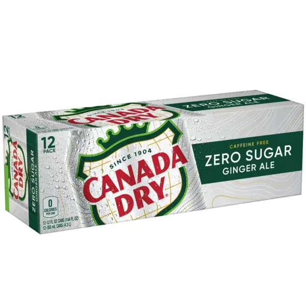 Canada Dry USA Ginger Ale Zero Sugar (12 x 0,355 Liter blik)