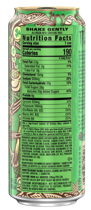 Java Monster Energy Irish Creme (12 x 0,443 Liter Dosen USA)