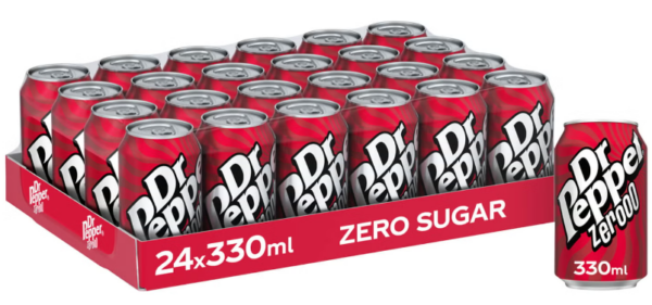 Dr. Pepper Zero Sugar (24 x 0,33 Liter cans UK)