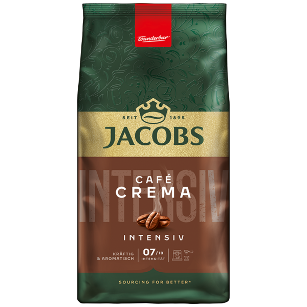 Jacobs Café Crema Intensiv koffiebonen (4 x 1 Kilo)