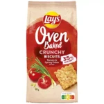 Lay's Oven Baked Crunchy Biscuits Tomato & Spring Onion (6 x 90 gr.) Kopen