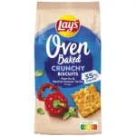 Lay's Oven Baked Crunchy Biscuits Paprika & Mediterranean Herbs (6 x 90 gr.) Kopen