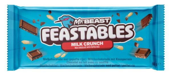 Mr. Beast Feastables Milk Crunch Chocolate (10 x 60g)