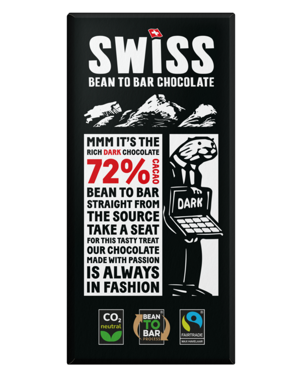 Swiss 72% Dark Chocolate (14 x 100g)