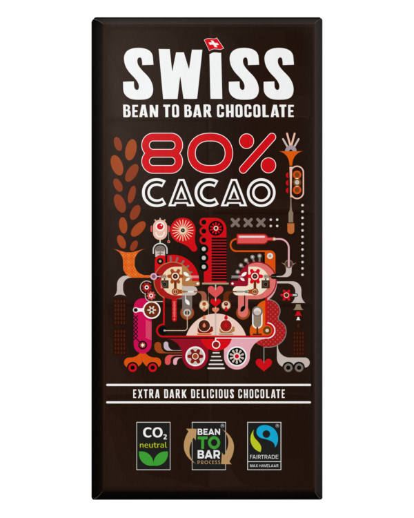 Swiss 80% Extra Dark Chocolate (14 x 100g)