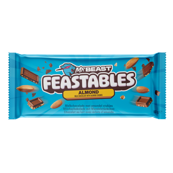 Mr. Beast Feastables Almond Chocolate (10 x 60g)