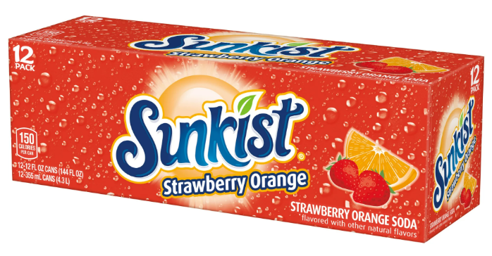 Sunkist USA Strawberry Orange (12 x 0,355 Liter Dosen)