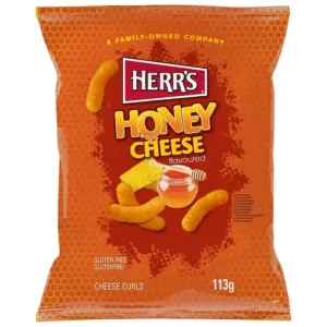 Herr's Honey Cheese Flavored Cheese Curls (12 x 113g UK)