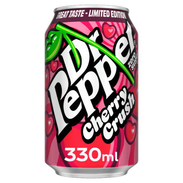 Dr. Pepper Cherry Crush Zero Sugar (24 x 0,33 Liter blik UK)