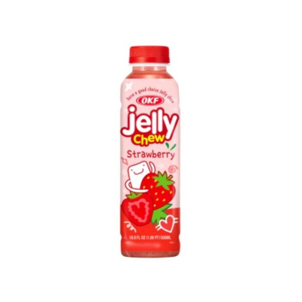 OKF Jelly Chew Strawberry (20 x 0,5 Liter PET-Flaschen)