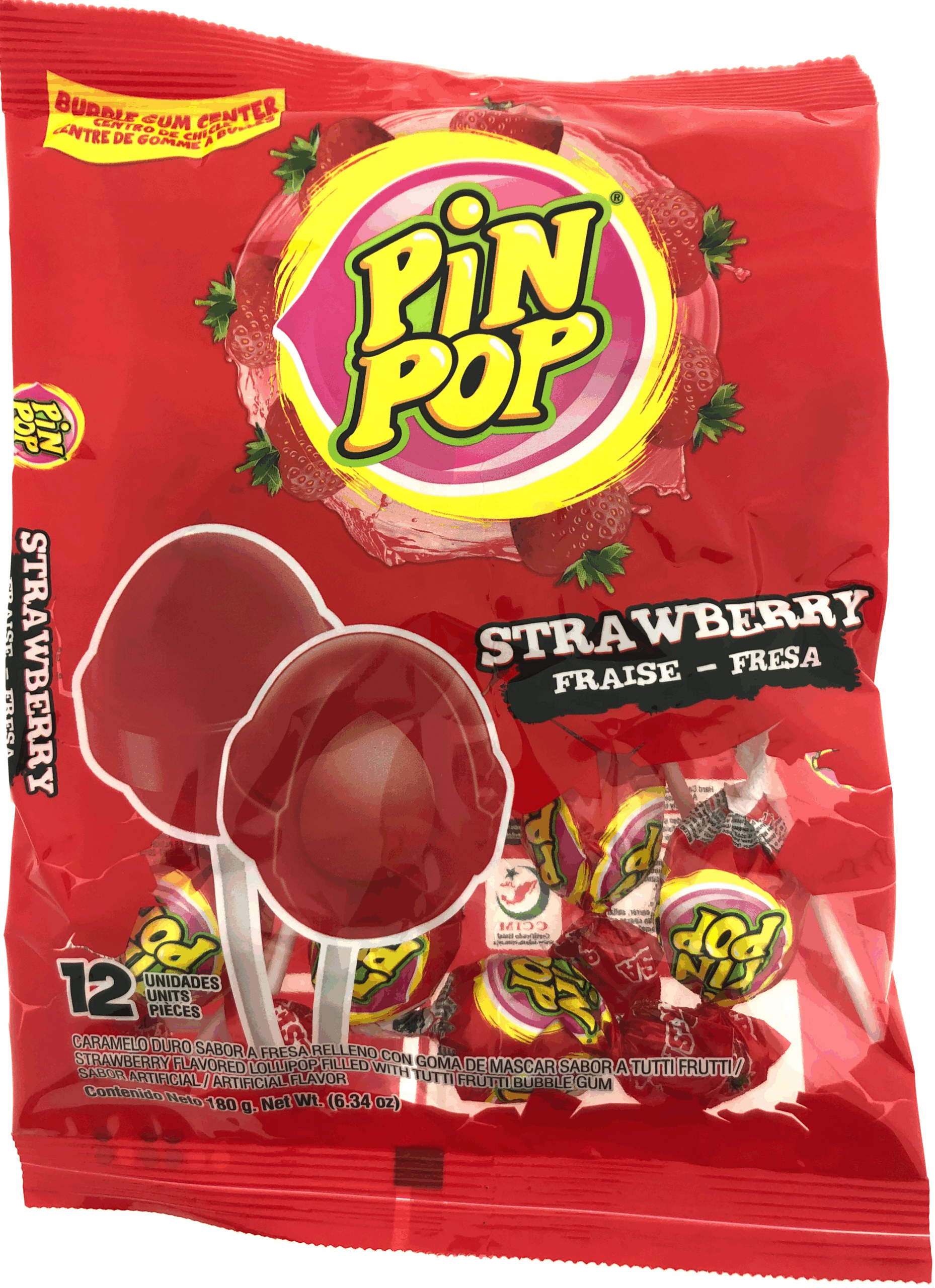 Pin Pop Strawberry Lolly (16 x 180g) Pin Pop Strawberry Lolly (16 x 180g) Kopen