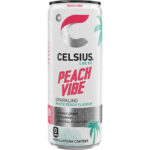 Celsius Peach Vibe (12 x 0,25 liter cans NL) White Peach Kopen