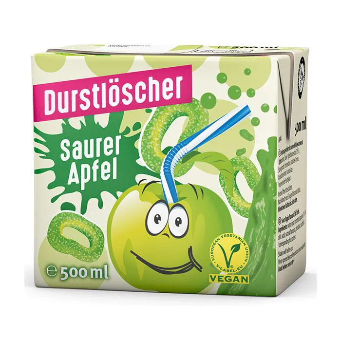 Durstlöscher Saurer Apfel (12 x 0,5 Liter drinkpakjes) Zure Appel