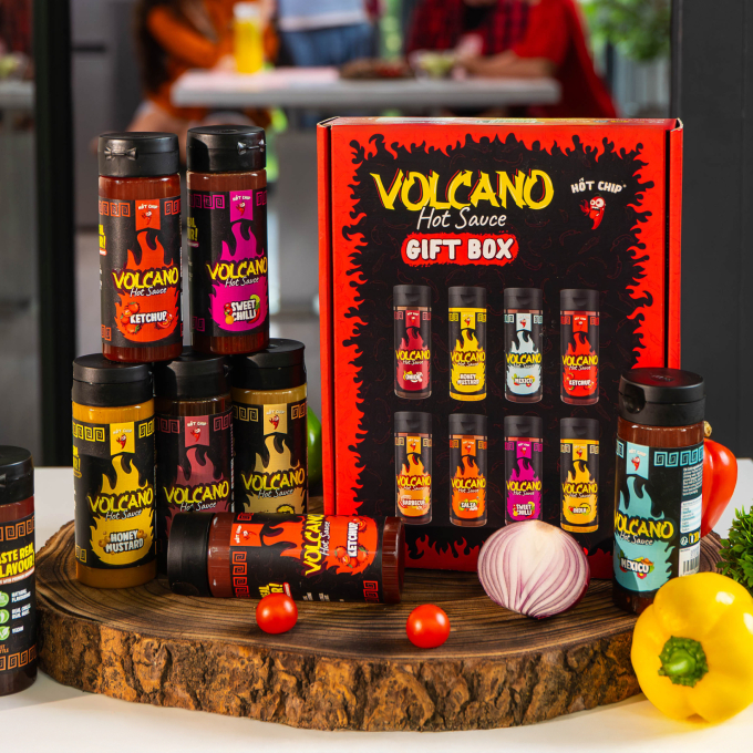 Hot Chip Volcano Hot Sauce Tasting Box (8 x 270ml)