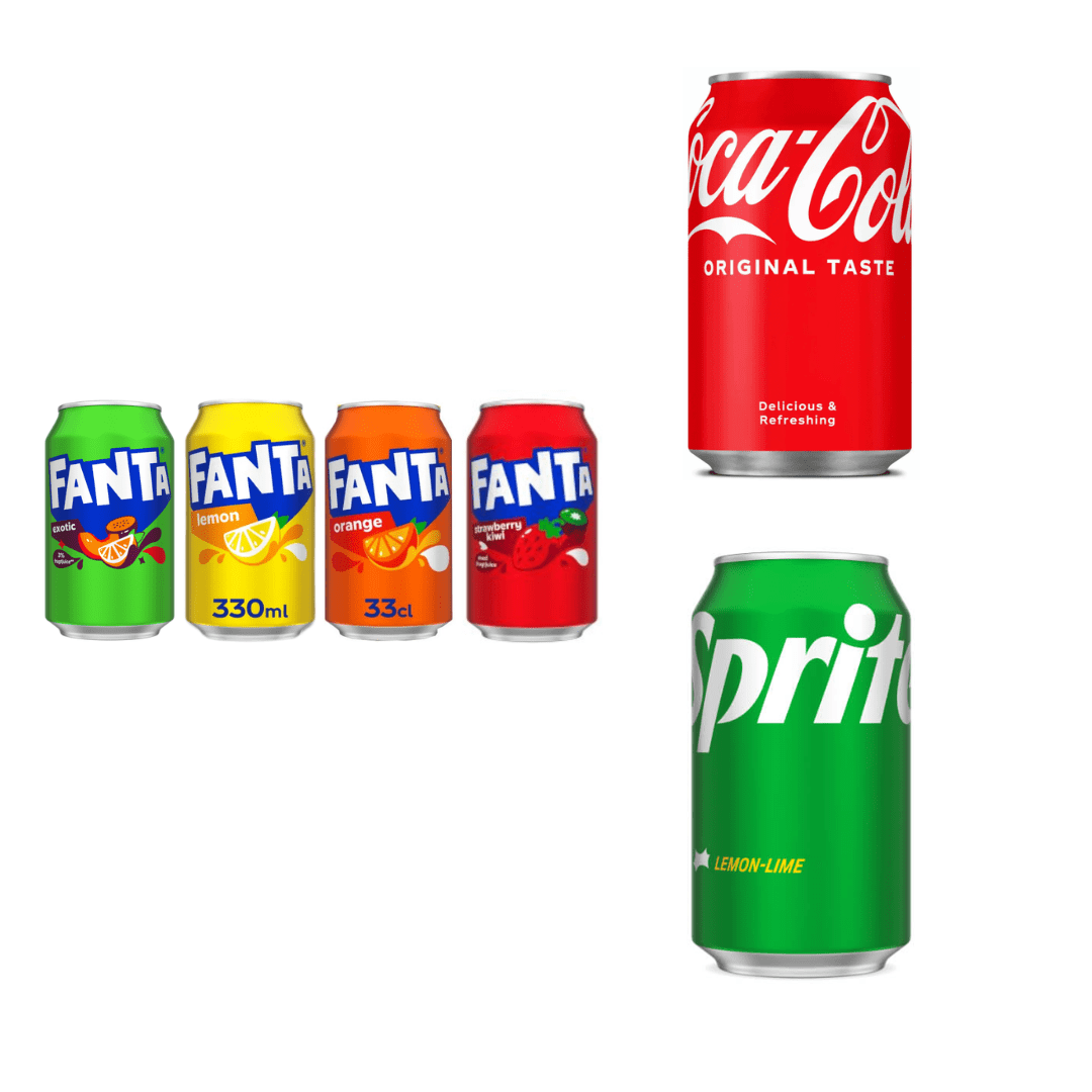Fanta Mix, Sprite & Coca Cola (72 x 0,33 Liter)