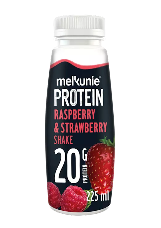 Melkunie Protein Raspberry & Strawberry Shake (8 x 0,225 Liter bottles)