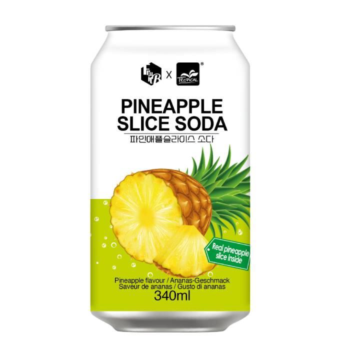 Fruit.B x Tropical Pineapple Slice Soda (24 x 0,34 Liter blik)