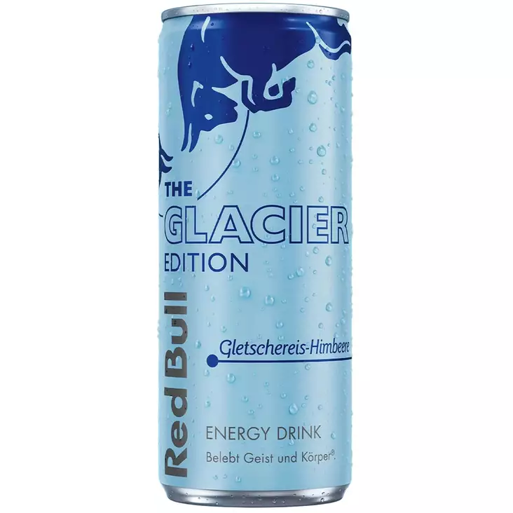 Red Bull Energy The Glacier Edition (24 x 0,25 liter blikken DE) Gletsjerijs-Framboos