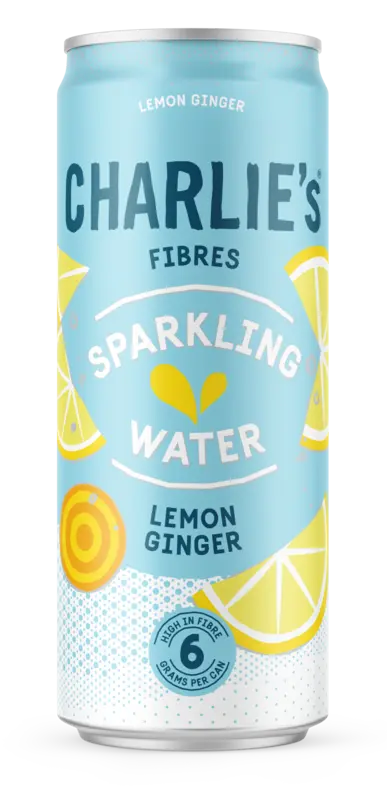 Charlie's Fibres Sparkling Water Lemon Ginger (12 x 0,33 Liter blik NL)